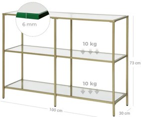 Konzolový stolík CIREL zlatý