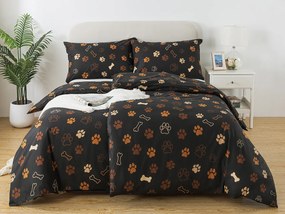 XPOSE® Bavlnené Renforcé obliečky LABKY - čierne