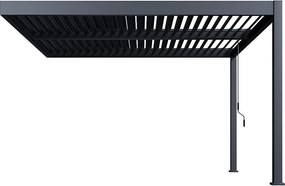DEOKORK Záhradná hliníková pergola do stien 4x4 m (antracit)