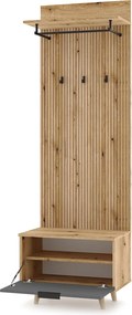 Předsíňová stěna Nordic 65 cm dub Evoke/grafit