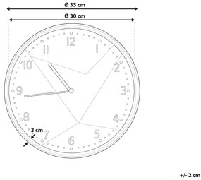 Nástenné hodiny ø 33 cm farebné DAVOS Beliani