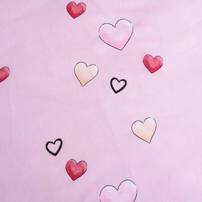 Bielo-ružové bavlnené detské obliečky na jednolôžko 140x200 cm Minnie "White" – Jerry Fabrics