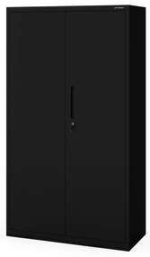 Kovová skriňa MEGAN – čierna, bez zásuvky, 160 cm