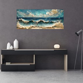 Obraz - Maľba mora (120x50 cm)