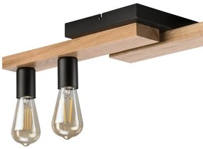 Prisadený luster MATTE 2xE27/15W/230V + 3xG9/5W/230V čierna/dub