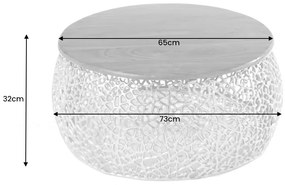 Konferenčný stolík Leaf 75cm zlatá akácia