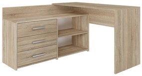 Rohový pc stolík Debio 1 (dub sonoma). Akcia -20%. Vlastná spoľahlivá doprava až k Vám domov. 1132466