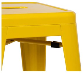 Žlté kovové barové stoličky v súprave 2 ks (výška sedadla 76,5 cm) – Ixia