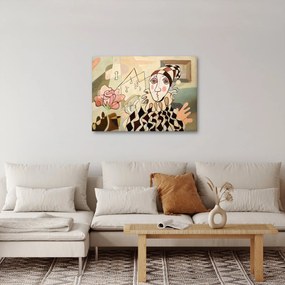 Obraz - Kubizmus - harlequin and rose (70x50 cm)