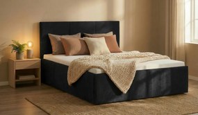 Postel TOWN 160x200 cm Čierna S matracom