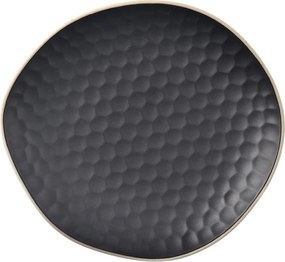 Čierny servírovací kameninový tanier Tea Time – Orion