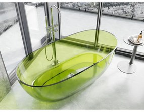 Mexen Pure, voľne stojaca priesvitná vaňa 170 x 80 cm, chrómová zátka, 58071708012