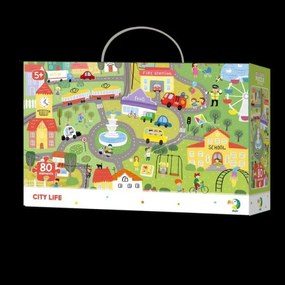 Puzzle „Hľadanie objektov“ mesto 45x31cm 80dielov