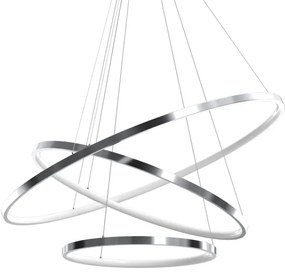 LED Luster na lanku HOOP LED/93W/230V pr. 80 cm 4000K lesklý chróm