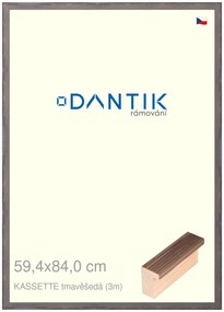 DANTIK rám na obraz 59,4x84 | KASSETTE tmavěšedá (Plexi Čiré)