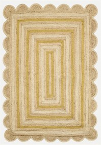 Diamond Carpets India, Ručne viazaný kusový koberec Soren J-41 Natural Yellow, 300x400, žltá, chodba / predsieň