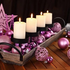 Vianočné gule KL-21X03 ružové (100 ks)