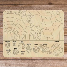 SENTOP | Drevené montessori puzzle - Slnečná sústava 10 dielikov | SENTOP H022
