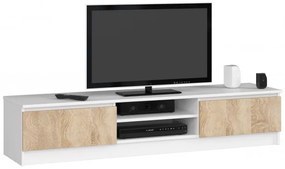 Stolík pod TV RTV K 160 CLP biely / sonoma