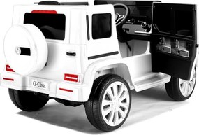 LEAN CARS Elektrické autíčko Mercedes G500 LED MP3 diaľkové ovládanie biele