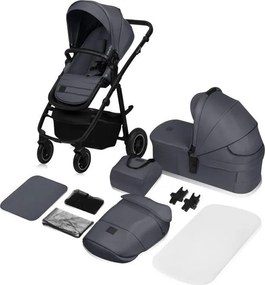 Lionelo - Kombinovaný kočík 2v1 AMBER PLUS Grey Graphite
