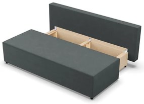 Dvojmiestna pohovka FERMO Kronos rozkladacia, tmavosivá