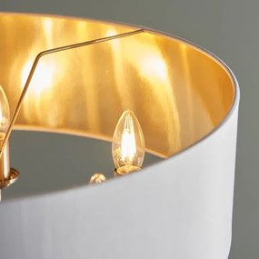 Endon 98933 - Luster na reťazi HIGHCLERE 6xE14/40W/230V biela/mosadz