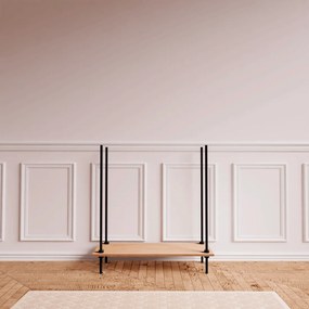 Otvorená šatníková skriňa v industriálnom dizajne DECO, 185x85x35 cm