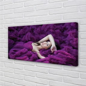 Obraz canvas žena purple 125x50 cm