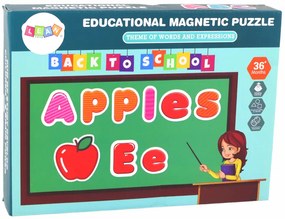 Lean Toys Sada edukačných magnetických puzzle – Abeceda