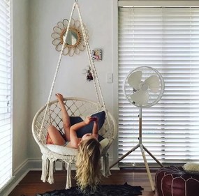 Závesná hojdačka bocianie hniezdo v sivej farbe 80 cm