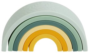A Little Lovely Company - montessori stohovacia dúha - zelená a žltá