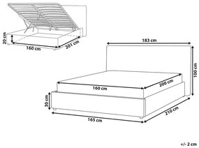 Manželská posteľ 160 cm Lavza (béžová). Vlastná spoľahlivá doprava až k Vám domov. 1080822