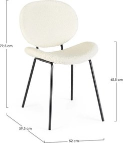 Biela čalúnená jedálenská stolička Maddie – Yes Everyday