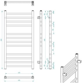Sapho Sapho, METRO vykurovacie teleso 450x890 mm, chrom, 0411-03