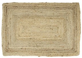 Obdĺžnikový prírodné jutové koberec - 60 * 90 * 1cm