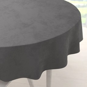 Biante Veľký zamatový okrúhly obrus Velvet Premium SVP-017 Tmavo sivý Ø 180 cm