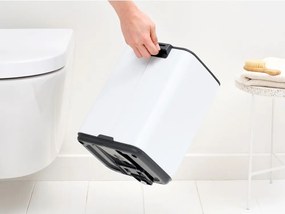 Biely pedálový oceľový odpadkový kôš 7 l Bo – Brabantia
