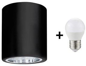 LED Stropné svietidlo JUPITER 1xE27/6W/230V 120x98 mm čierna