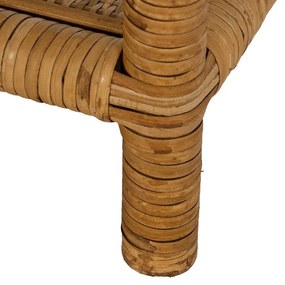 Konferenčný stolík so sklenenou doskou v prírodnej farbe 40x90 cm – Ixia