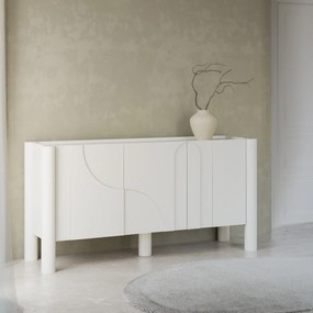 Designová komoda Lunaria 160 cm bílá
