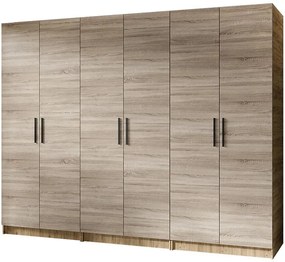 Skriňa X3 Gold 2d Dub Craft Zlatý/Dub Sonoma