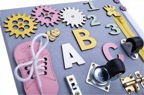 Interaktívna detská tabuľa - 30x30 cm - šedá