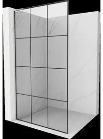 Mexen Kioto L sprchová stena Walk-in 120 x 200 cm, čierny vzor, brúsený nikel - 800-120-103-97-77