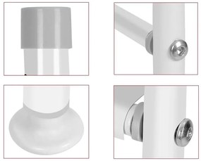 VERK GROUP Police / regál nad toaletu, do kúpeľne, biela, 153 x 45 x25 cm