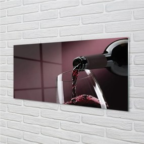 Obraz na skle Maroon biele víno 140x70 cm
