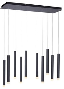 Leuchten Direkt 15206-18 - LED Luster na lanku 10xLED/4,8W/230V čierna