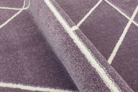 Koberec LIMA C877B fialový / krémový