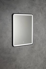 Aqualine Aqualine, SWIDA zrkadlo s LED osvetlením 60x80cm, dotykový senzor, stmievateľné, čierna matná, SW060