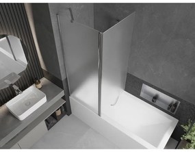 Mexen Flip, vaňová zástena 1-krídlová 140 x 150 cm, otočné krídlo, 6 mm námraza sklo, chrómový profil, 894-140-101-01-30